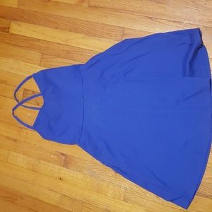 Blue cross back dress